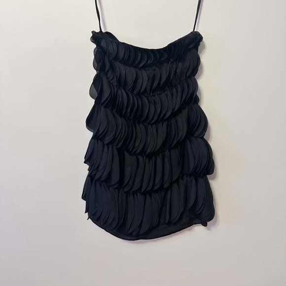 ASOS strapless bodycon mini dress layered in black size 2 - Picture 2 of 7